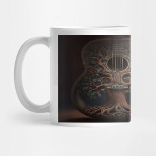 Acoustic Guitar Tree Of Life / Unwind Art Work Design Mug